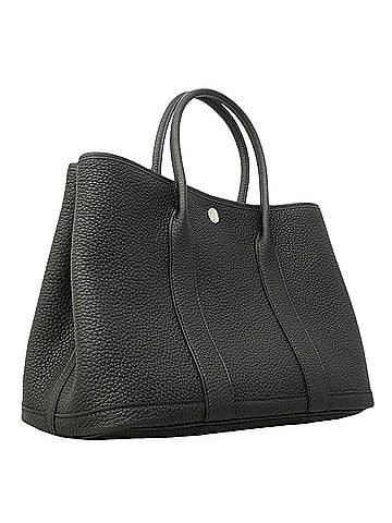 Hermès Hermes Garden TPM Tote Bag, Negonda Leather, Black, G Stamp, Women's (view 2)