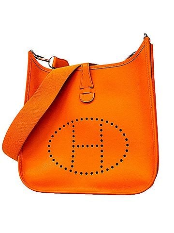 Hermès Hermes Evelyne 1PM Shoulder Bag, Veau Epsom Leather, Orange, ?I Stamp, Women's (view 1)