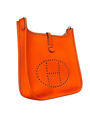 Hermès Hermes Evelyne 1PM Shoulder Bag, Veau Epsom Leather, Orange, ?I Stamp, Women's (view 2)