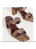 STAUD Animal Print Multi Color Heels Size 8 1/2 - photo 11