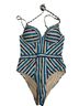 Cupshe Stripes Blue White One Piece Swimsuit Size L - photo 1