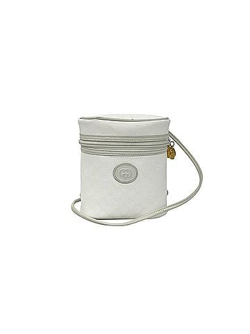 Gucci GUCCI Vintage Micro GG Logo Leather Mini Shoulder Bag Vanity (White) 55179 (view 1)