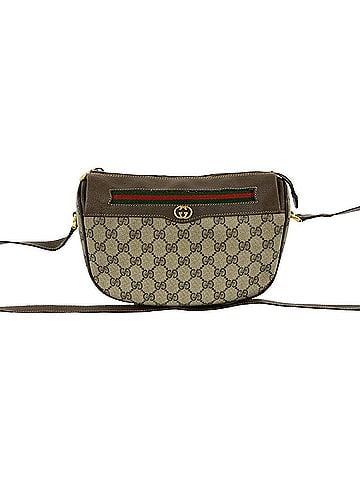 Gucci GUCCI Vintage Sherry Line GG Logo Leather Shoulder Bag, Brown, 28950 (view 1)