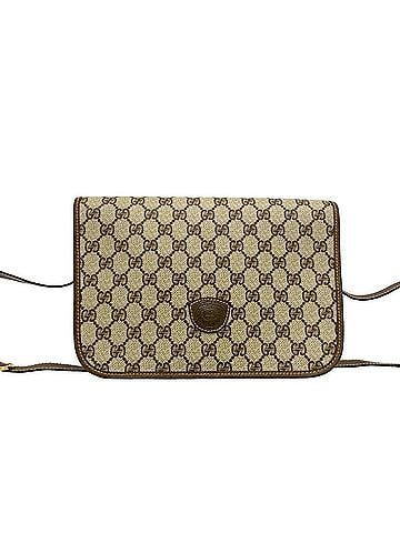 Gucci GUCCI Vintage GG Logo Leather Shoulder Bag/Pouch/Sacoche (Brown) 42098 (view 1)
