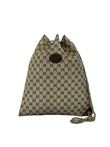 Gucci GUCCI Vintage GG Logo Leather Drawstring Semi-Shoulder Bag/Handbag, Brown, 45293 (view 1)