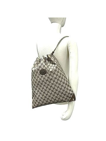 Gucci GUCCI Vintage GG Logo Leather Drawstring Semi-Shoulder Bag/Handbag, Brown, 45293 (view 2)