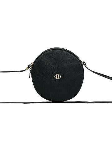 Gucci GUCCI Vintage GG Logo Leather Mini Shoulder Bag/Pouch (Black) - Old Gucci style, featuring logo hardware. (k15-6) (view 1)