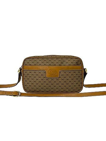 Gucci GUCCI Vintage Micro GG Logo Leather Mini Shoulder Bag/Pochette, Brown/Camel, 22927 (view 1)