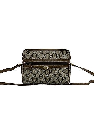 Gucci GUCCI (Old Gucci, Gucci Plus) Logo Pattern Leather Mini Shoulder Bag/Pouch, Brown, 30960 (view 1)