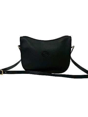Gucci GUCCI Vintage GG Logo Leather Shoulder Bag/Pouch/Sacoche (Black, 80312) (view 1)
