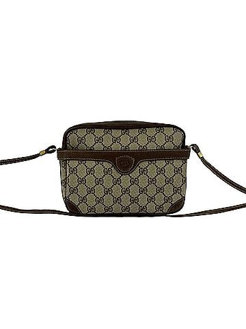 Gucci GUCCI Vintage GG Logo Leather Mini Shoulder Bag/Pouch (Brown) - Item No. 17067 (view 1)