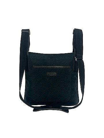 Gucci GUCCI GG Logo Pattern Canvas Leather Genuine Shoulder Bag Sacoche Pouch Crossbody Navy 87772 (view 1)