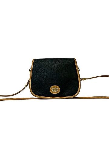 Gucci GUCCI Vintage Gucci Plus Logo Leather Mini Shoulder Bag, Black, 82457 (view 1)