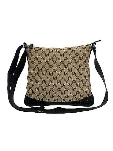 Gucci GUCCI GG Monogram Canvas Perforated Leather Shoulder Bag/Sacoche - Brown/Beige 21399 (view 2)