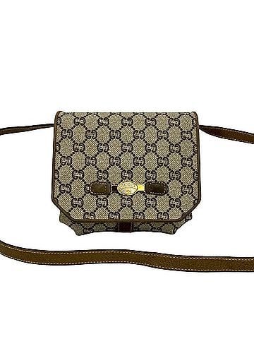 Gucci GUCCI Gucci Plus Logo Pattern Leather Mini Shoulder Bag Pouch Brown 90569 (view 1)