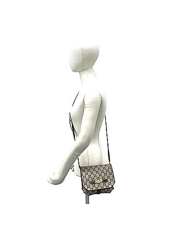 Gucci GUCCI Gucci Plus Logo Pattern Leather Mini Shoulder Bag Pouch Brown 90569 (view 2)