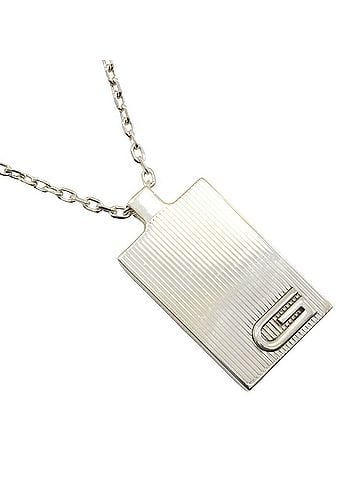 Gucci Gucci G mark necklace plate Silver 925 Approx. 21.0g Unisex (view 1)