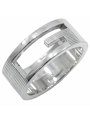 Gucci Gucci Branded G Ring, 925 Sterling Silver, Approx. 7.9g, Women's, I213023109 (view 1)