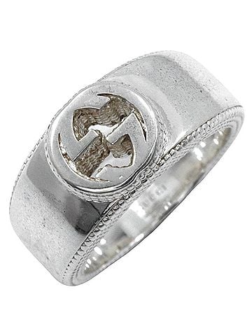 Gucci Gucci Interlocking G Ring, Sterling Silver, Approx. 8.5g, Women's (view 1)