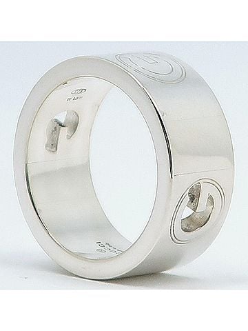 Gucci Gucci G 8.5 Ring, Sterling Silver, Approx. 7.7g, Logo, Women's (view 2)