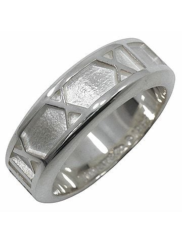 Tiffany & Co. Tiffany &amp; Co. Atlas Ring, Sterling Silver, Approx. 5.1g, Women's (view 1)