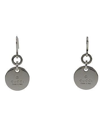 Gucci Gucci GUCCI Trademark Earrings Logo Round Silver 925 Approx. 12.1g Women's (view 1)