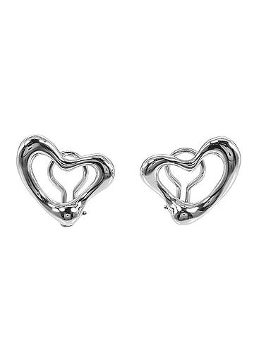 Tiffany & Co. Tiffany &amp; Co. Open Heart Earrings, Silver 925, Approx. 10.6g, Heart, Women's (view 1)