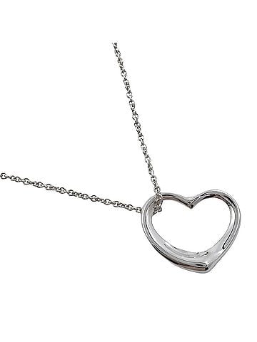 Tiffany & Co. Tiffany &amp; Co. Open Heart Necklace, Elsa Peretti Design, Sterling Silver 925, Approx. 5g, Women's. (view 1)