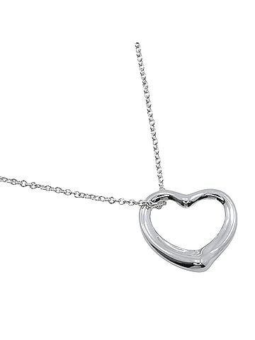 Tiffany & Co. Tiffany &amp; Co. Open Heart Necklace, Elsa Peretti Design, Sterling Silver 925, Approx. 2g, Women's. (view 1)