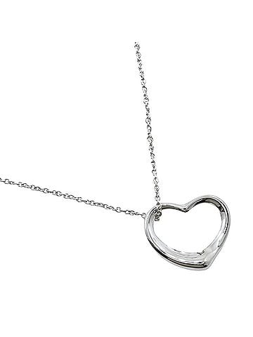 Tiffany & Co. Tiffany &amp; Co. Open Heart Necklace, Elsa Peretti Design, Sterling Silver 925, Approx. 5g, Women's. (view 1)