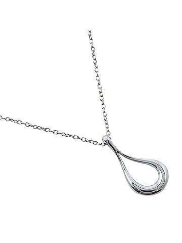 Tiffany & Co. Tiffany &amp; Co. Open Teardrop Necklace, designed by Elsa Peretti, 925 Sterling Silver, approx. 2.4g, for women. (view 1)