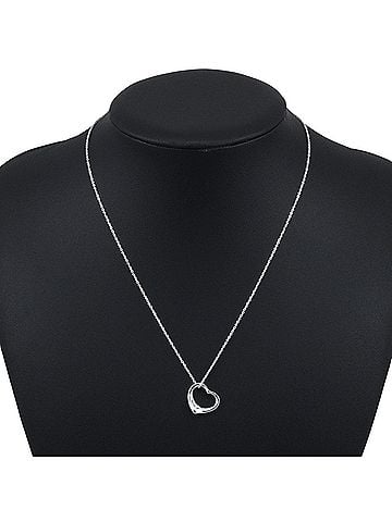 Tiffany & Co. Tiffany &amp; Co. Orpin Heart Necklace, designed by Elsa Peretti, 925 Sterling Silver, approx. 2.7g, for women. (view 2)