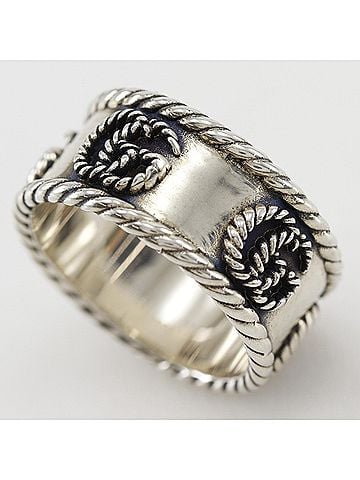 Gucci Gucci Double G Wide Ring, Sterling Silver 925, Approx. 5.8g, Women's (view 2)