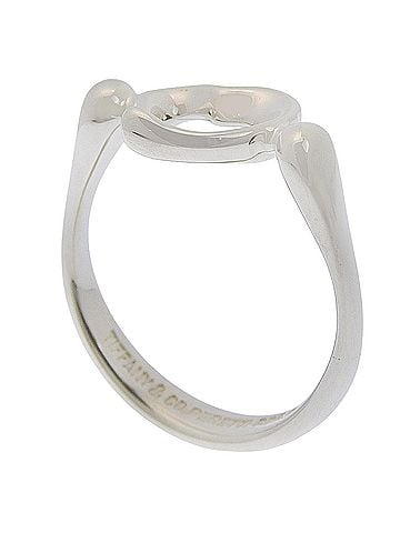 Tiffany & Co. Tiffany &amp; Co. Open Heart Ring, Elsa Peretti Design, Sterling Silver 925, Shape, Approx. 2.4g, Women's, A Rank (view 2)
