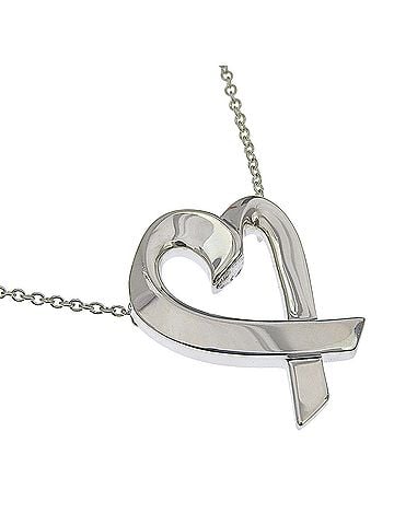 Tiffany & Co. Tiffany &amp; Co. Loving Heart Necklace, Paloma Picasso design, Sterling Silver 925, shape, approx. 4.3g, Women's. (view 1)