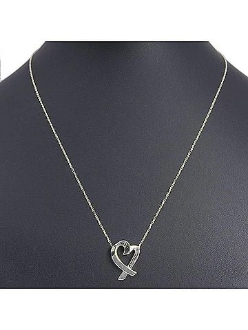 Tiffany & Co. Tiffany &amp; Co. Loving Heart Necklace, Paloma Picasso design, Sterling Silver 925, shape, approx. 4.3g, Women's. (view 2)