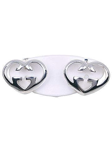 Gucci Gucci Interlocking Heart Earrings, Sterling Silver 925, Approx. 4.8g, Women's (view 1)