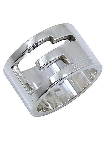 Gucci Gucci G-logo ring, made of sterling silver (925), approximately 10.0g, unisex. (view 1)
