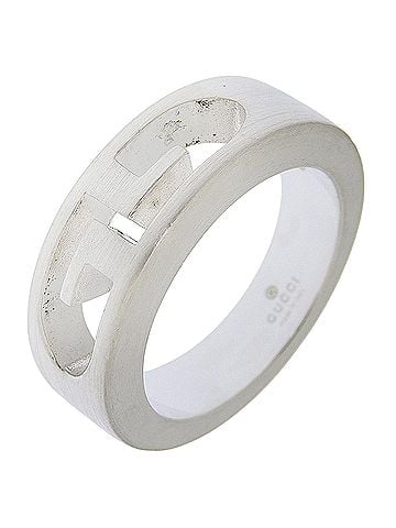 Gucci Gucci G Double Logo Ring, Sterling Silver 925, Approx. 6.8g, Unisex. (view 1)