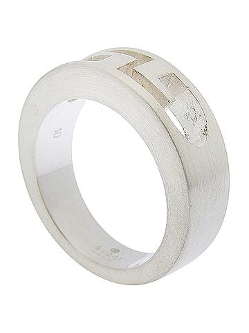 Gucci Gucci G Double Logo Ring, Sterling Silver 925, Approx. 6.8g, Unisex. (view 2)