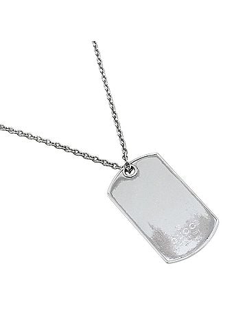 Gucci Gucci tag plate necklace, sterling silver (925), approximately 28.9g, unisex. (view 1)