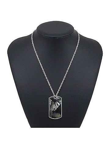 Gucci Gucci tag plate necklace, sterling silver (925), approximately 28.9g, unisex. (view 2)
