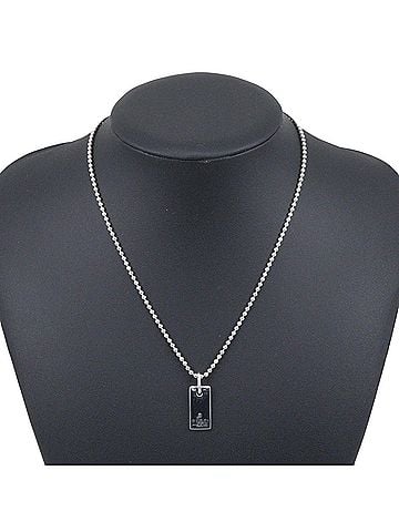 Gucci Gucci ball chain necklace, sterling silver (925), approximately 10.0g, unisex. (view 2)