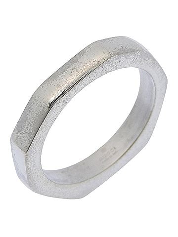 Gucci Gucci Octagon Ring, Sterling Silver 925, Approx. 7.5g, Unisex (view 1)