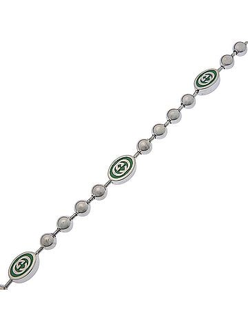 Gucci Gucci Interlocking Bracelet, Ball Chain, Sterling Silver 925, Approx. 15.3g, Unisex (view 1)
