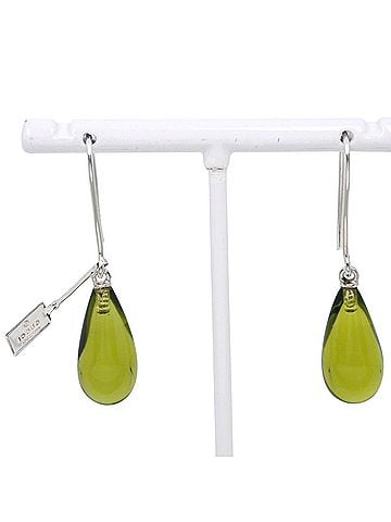 Gucci Gucci earrings, sterling silver (925) and glass, approximately 5.8g, women's. (view 1)