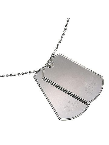 Gucci Gucci Dog Tag Necklace, Sterling Silver 925, Approx. 53.1g, Unisex. (view 1)