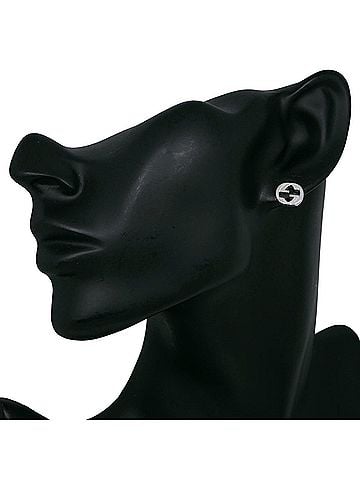 Gucci Gucci Interlocking G Earrings, Sterling Silver 925, Approx. 3.2g, Unisex (view 2)