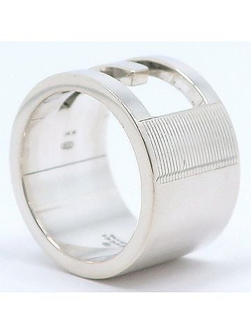 Gucci Gucci Branded G Wide Ring, Sterling Silver, Approx. 11.6g, Women's (view 2)