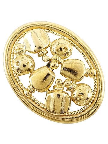 Christian Dior Christian Dior Perfume Bottle Brooch Motif Gold Plated Approx. 17g Women's (view 1)